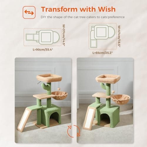 PETEPELA Cactus Cat Tree 32-Inch thumbnail 2