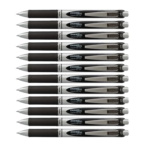 Pentel EnerGel RTX Retractable Liquid Gel Pen, 0.7mm Metal Tip, 12-Pack - image 1