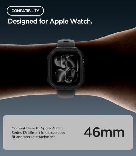 Spigen Rugged Armor for Apple Watch Series 12 46mm Case thumbnail 2