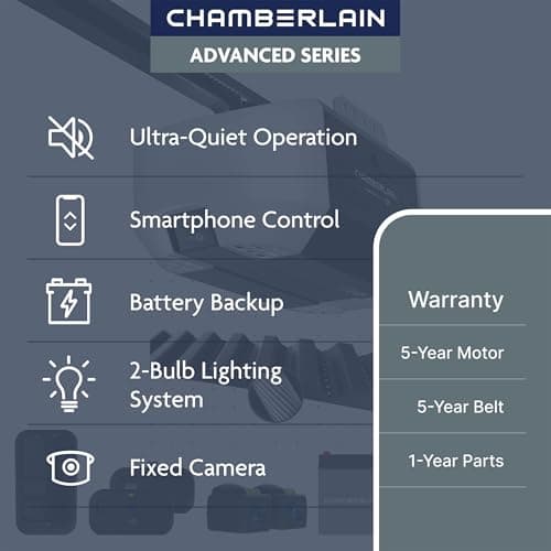 Chamberlain B2405 Quiet Wi-Fi Belt Drive Opener thumbnail 2