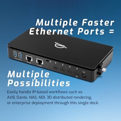 OWC Thunderbolt 5 Dual 10GbE Network Dock, 11-Port Connectivity Solution thumbnail 3