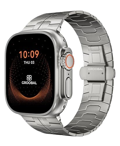 GROOBAL Grade 5 Titanium Band for Apple Watch 46mm and Ultra 49mm, DLC Coating - image 1