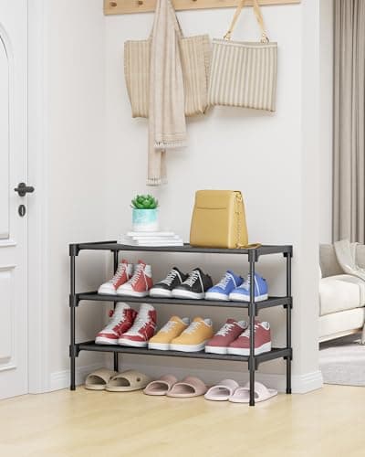 Kitsure 3-Tier Non-Woven Shoe Rack thumbnail 2