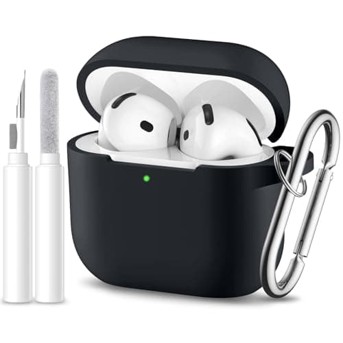 Dgege for AirPods 4 Case Cover 2024 with Cleaner Kit, Black - image 1