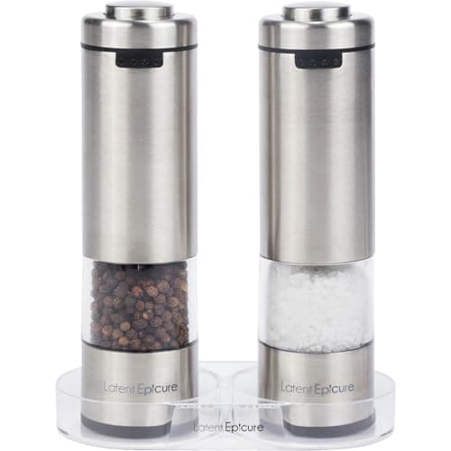 Latent Epicure USB-C Rechargeable Electric Salt and Pepper Grinder Set - image 1