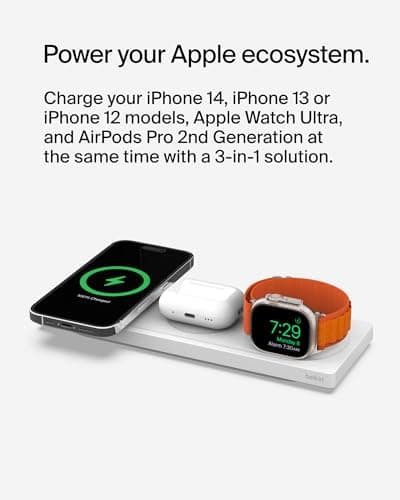 Belkin BoostCharge Pro 3-in-1 Wireless MagSafe Charging Pad thumbnail 4