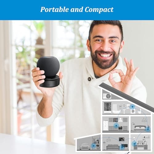 Smatree Portable Battery Base Compatible with HomePod mini, 5000mAh Rechargeable Battery Stand thumbnail 2