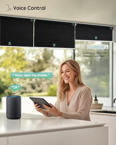 Yoolax Motorized Blinds with Remote — Blackout Smart Roller Shades thumbnail 2
