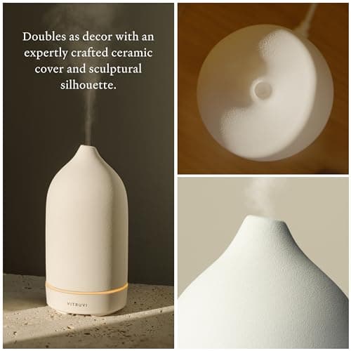 Vitruvi Stone Diffuser, Ceramic Ultrasonic Essential Oil Diffuser thumbnail 3
