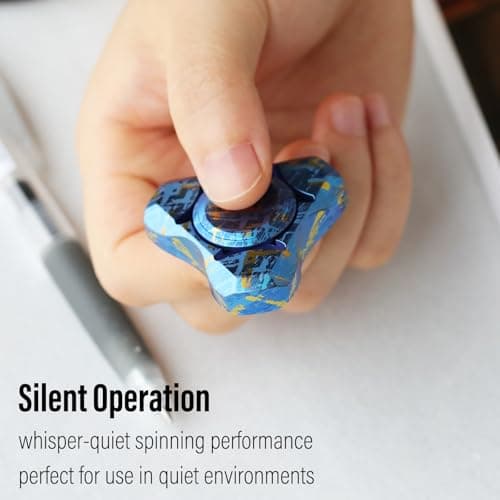 FREELOVE Metal Fidget Spinner - Titanium Alloy Blue Space thumbnail 4