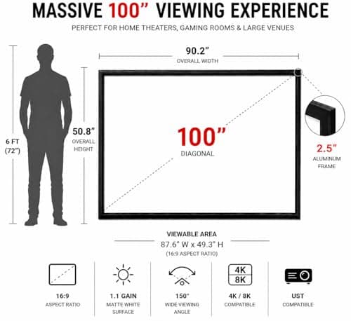 KHOMO GEAR Outdoor 16:9 Projector Screen thumbnail 2