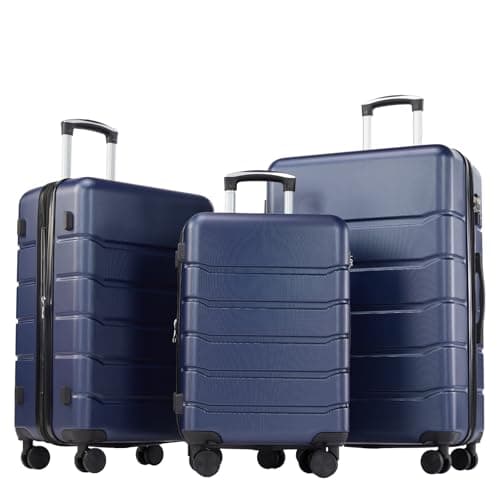 OLIXIS 3-Piece Luggage Set, Carry On Suitcases with Spinner Wheels