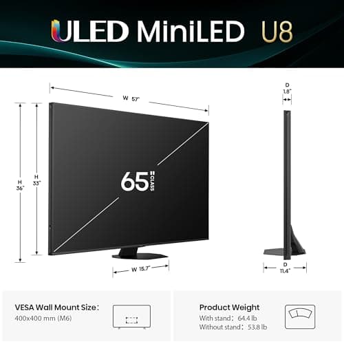 Hisense U8N Mini-LED 65-inch thumbnail 3