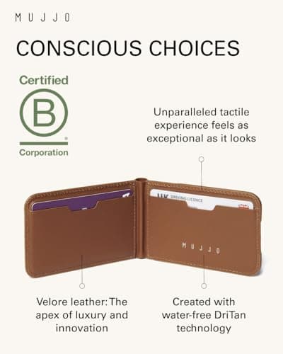 Mujjo Magsafe Compatible Leather Wallet Stand - Tan thumbnail 3