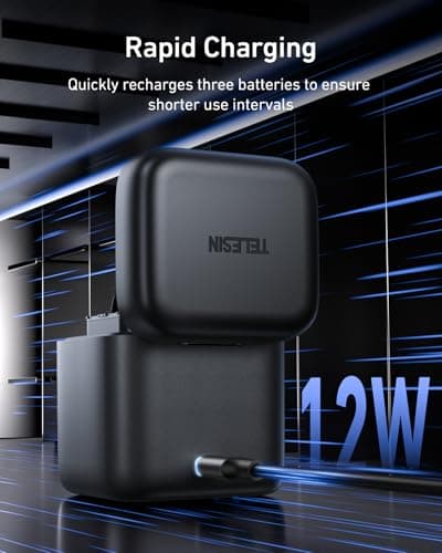 TELESIN Battery Charger Kit for GoPro (2 Batteries + Triple Charger) thumbnail 3