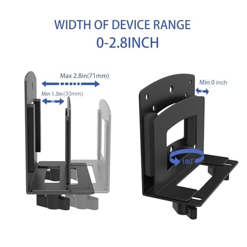 Monzlteck Adjustable Small Device Wall Mount or VESA Mount Behind the Monitor thumbnail 4