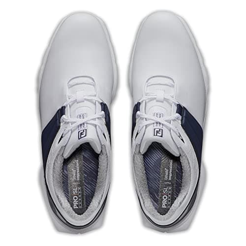 FootJoy Men's Pro|SL Carbon Golf Shoes White/Navy 9 Medium thumbnail 5
