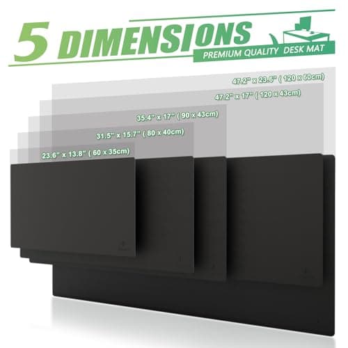 K KNODEL Large Leather Desk Mat (35.4" x 17") thumbnail 4