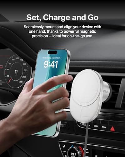 Belkin BoostCharge Pro Magnetic Wireless Car Charger thumbnail 4