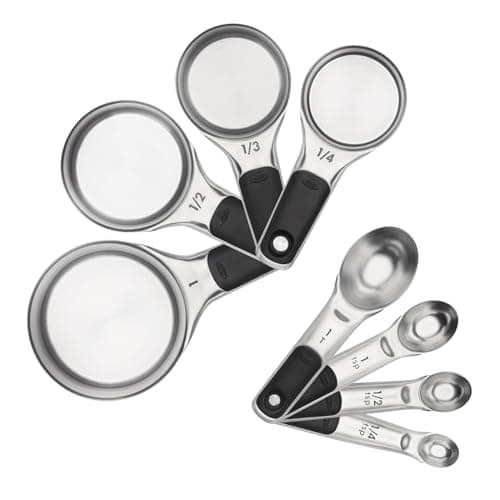 OXO Good Grips 8-Piece Stainless Steel Measuring Cup and Spoon Set - image 1