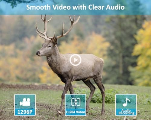 GardePro E5S Trail Camera (64MP, 1296P HD Video) thumbnail 4
