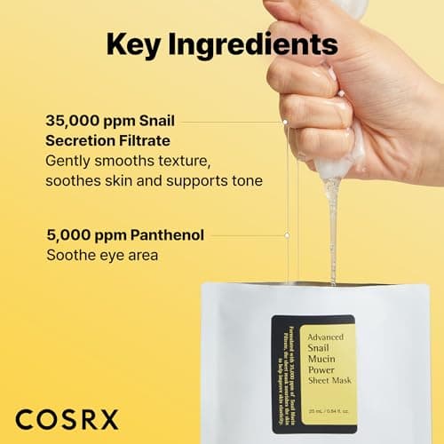 COSRX Advanced Snail Mucin Power Sheet Mask (10 Pack) thumbnail 3