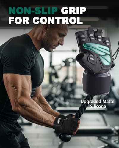Trideer Padded Workout Gloves with Wrist Wrap thumbnail 4