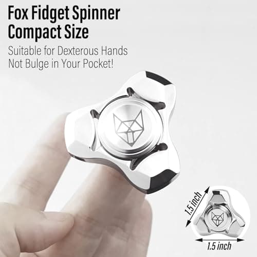 FREELOVE Metal Fidget Spinner - Stainless Steel Fox thumbnail 2