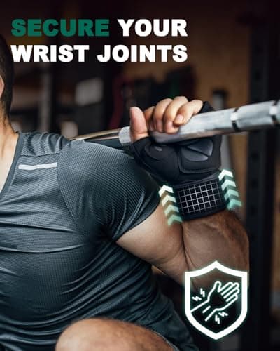 Trideer Padded Workout Gloves with Wrist Wrap thumbnail 2