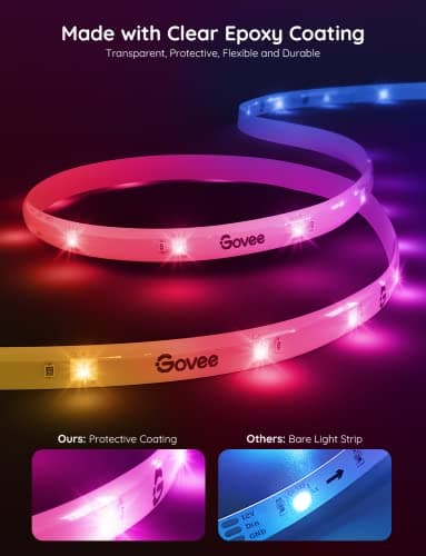 Govee 32.8ft RGBIC LED Strip Lights, Work with Alexa and Google Assistant thumbnail 5