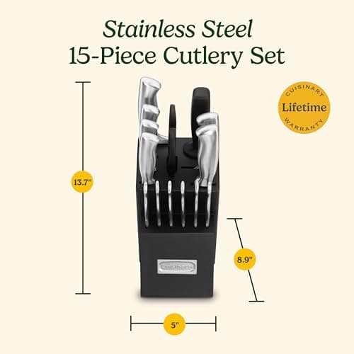 Cuisinart C77SS-15PK 15-Piece Stainless Steel Hollow Handle Knife Block Set thumbnail 5
