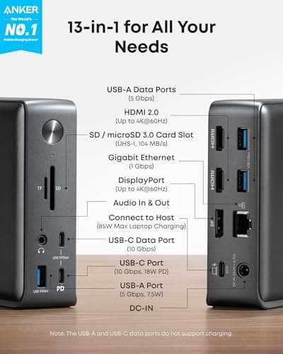 Anker 575 USB-C Docking Station 13-in-1 thumbnail 2