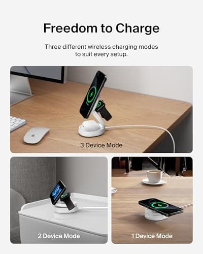 Belkin Qi2 15W Wireless Fast Charging Station, 3 in 1 iPhone Charger thumbnail 5