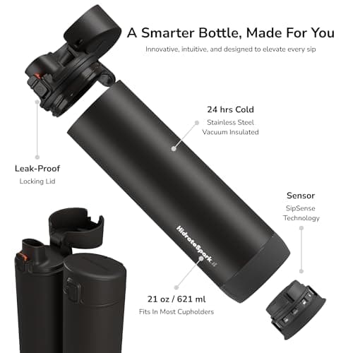 HidrateSpark PRO Smart Water Bottle (21 oz, Stainless Steel) thumbnail 4