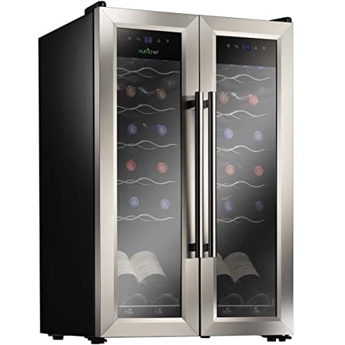 NutriChef 24-Bottle Dual Zone Wine Cooler Refrigerator - image 1