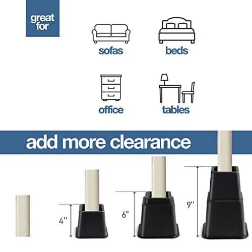 Home-it Stackable Bed Risers (8-Piece Set) thumbnail 5