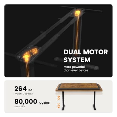 ErGear Dual Motor Electric Standing Desk with Drawers, 48x24 Inch thumbnail 5