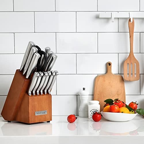 McCook MC29 15-Piece German Stainless Steel Knife Block Set thumbnail 4