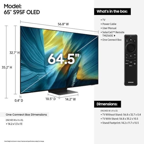 Samsung 65-Inch Class OLED S95F 4K Vision AI Smart TV (QN65S95F, 2025) thumbnail 2