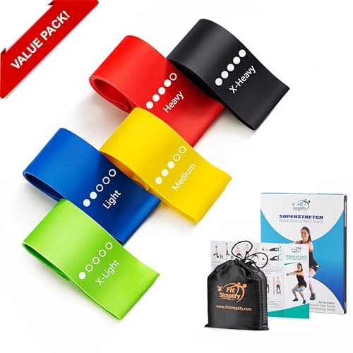 Fit Simplify Resistance Loop Exercise Bands (Set of 5) thumbnail 3