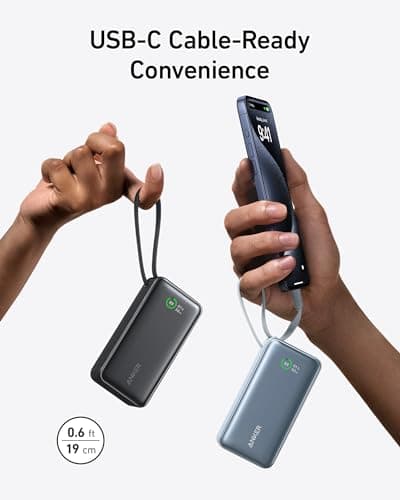 Anker Nano Power Bank 10,000mAh with Built-in USB-C Cable thumbnail 3