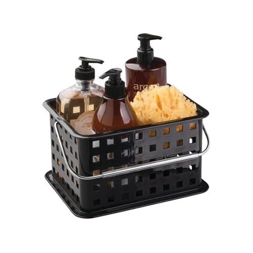 iDesign Plastic Shower Caddy Basket with Handle for Bathroom or College Dorm - image 1