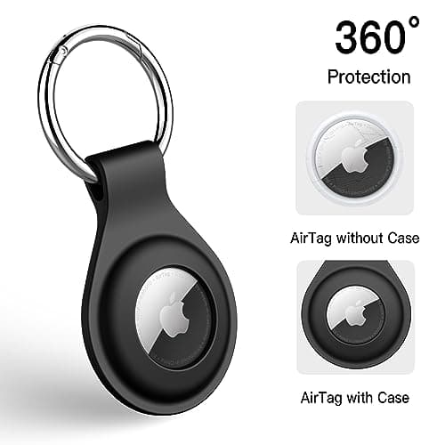 JeTech AirTag Case 4-Pack Silicone Holder with Keychain thumbnail 4