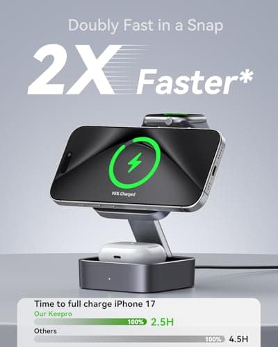 3-in-1 Foldable Travel Wireless Charging Station for iPhone, Apple Watch, AirPods thumbnail 3