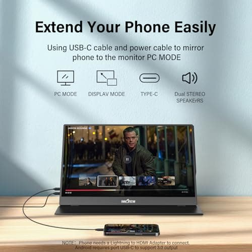 InnoView 15.8-Inch Quantum Dot Portable Monitor thumbnail 4