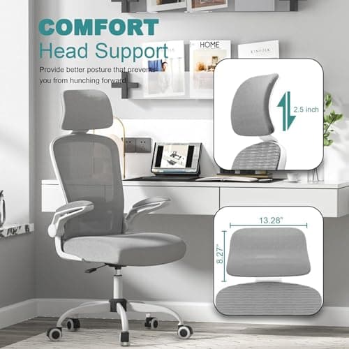 Mimoglad Ergonomic Office Chair with Adjustable Lumbar Support and Headrest thumbnail 5