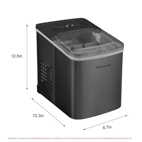 Frigidaire Countertop Portable, 26 lb per Day Bullet Ice Maker Machine (Black Stainless Steel) thumbnail 5