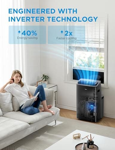 Midea Duo MAP14HS1TBL 14,000 BTU Inverter Portable AC with Heat thumbnail 4