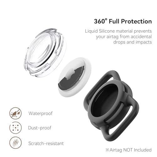 Tougbox Pet Collar Holder for AirTag (Silicone Sleeve, 2-Pack) thumbnail 2