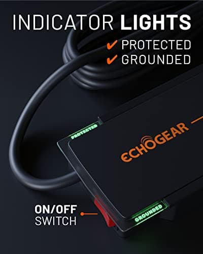 ECHOGEAR Mountable Power Strip (8 Outlets, Surge Protector, 6ft) thumbnail 5